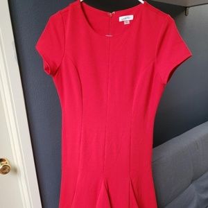 Red Calvin Klein dress